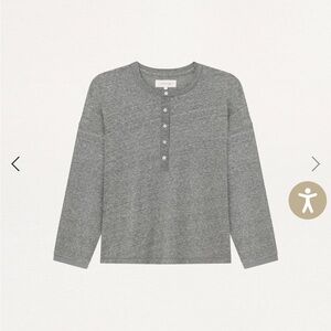 The Great Shrunken Henley in Heather Grey Size 1 Small